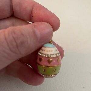 JUICY COUTURE 2008  Easter Egg Charm with Yorkie Chained Inside Rare